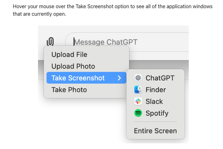 ChatGPT macOS App - Screenshot