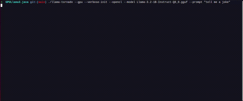 GPULlama3.java: [Instruct-mode] Running on a RTX 5090