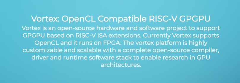 [GN] Vortex - OpenCL 호환 가능한 RISC-V 아키텍처 기반의 풀스택 오픈소스 GPGPU