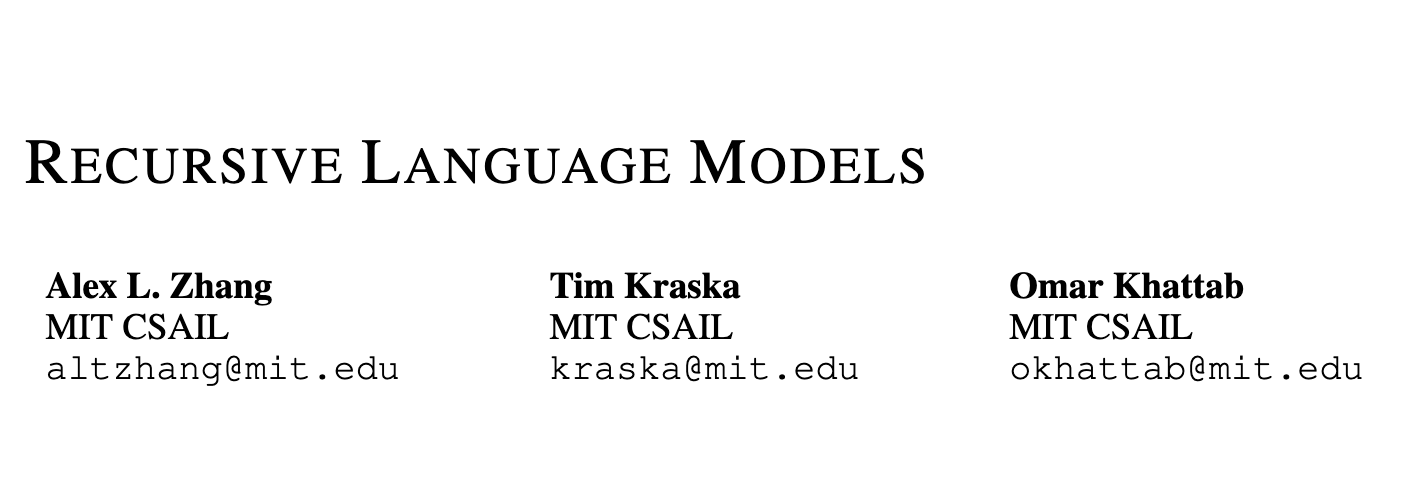 Recursive Language Models(RLM): LLM의 컨텍스트 길이 제한을 극복하기 위한 재귀 호출 아키텍처에 대한 연구