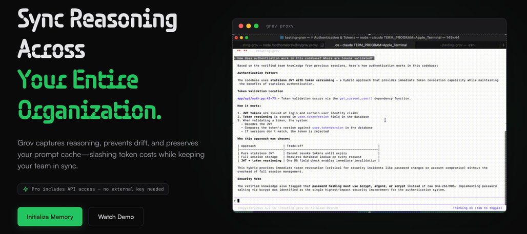 Grov: Claude Code의 기억 상실 문제를 해결하고 협업 효율을 높여주는 오픈소스 도구