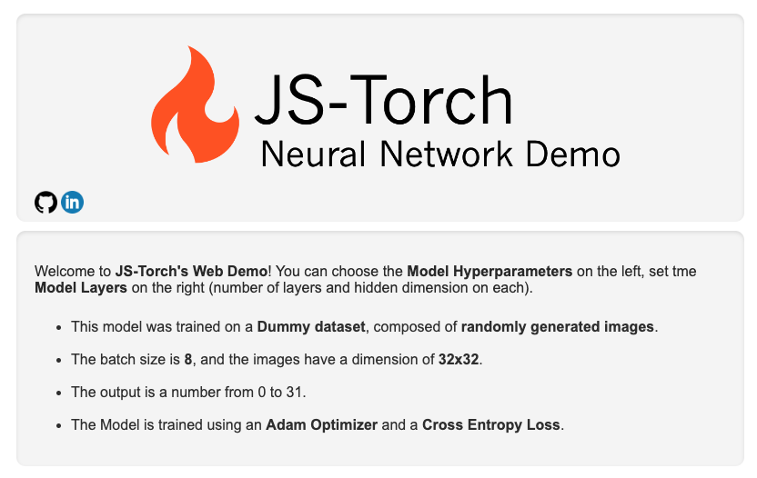 JS-Torch Web Demo