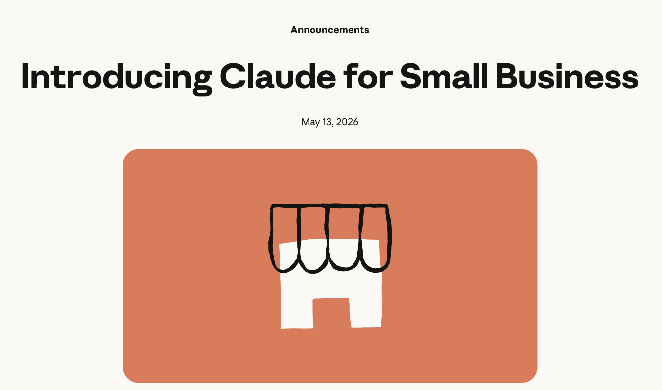 Anthropic, 소상공인을 위한 Claude for Small Business 출시