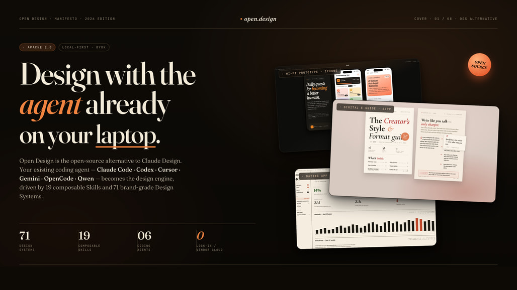 Open Design: Anthropic의 Claude Design을 대체하는 오픈소스 AI 디자인 도구